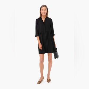 Tuckernuck Black Silk Royal Shirt Dress